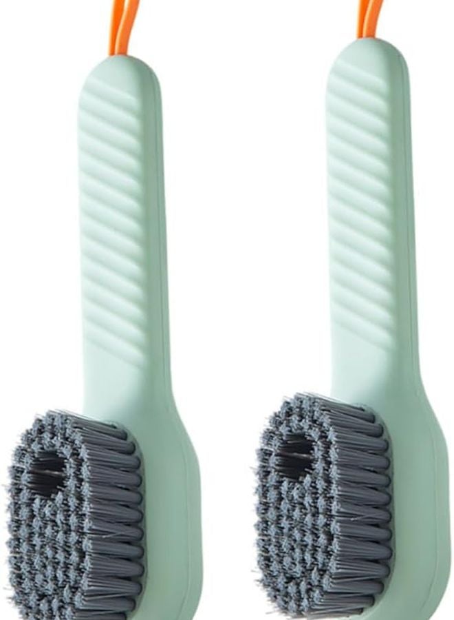 Long Handle Shoe Brush with Soap Dispenser Multi Function Cleaning Brush for Shoes and Surfaces - Image 1